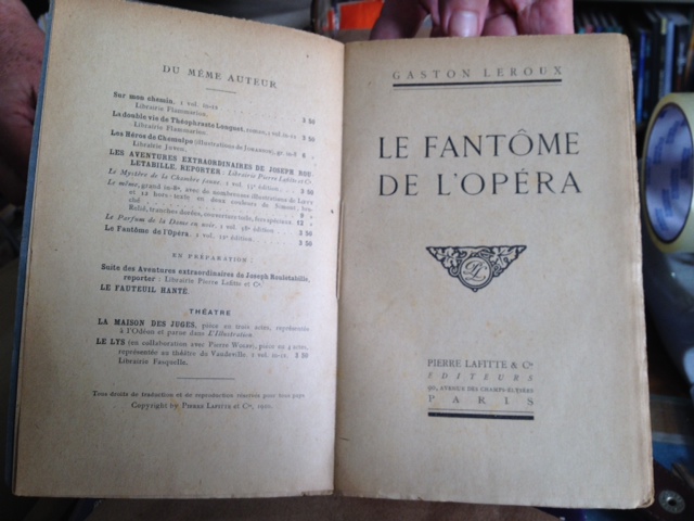 1st edition of Le Fantôme de l'Opéra Image_11