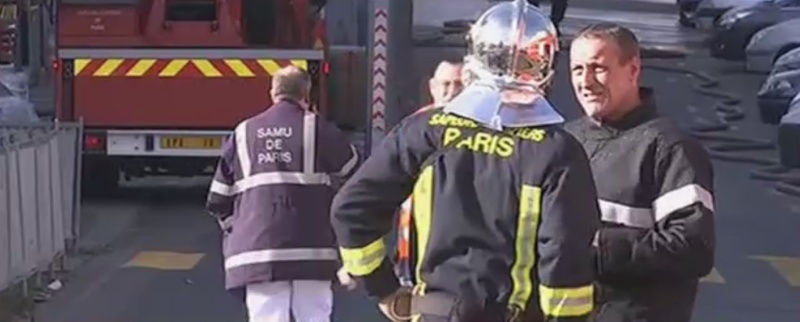 31-10-14 Incendie violent suivi d'explosion dans le batiment de la maison de la radio Paris ( radio france Inter ) Maison10