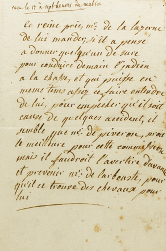 Lettre de Marie Antoinette au Comte de la Luzerne Luzern10