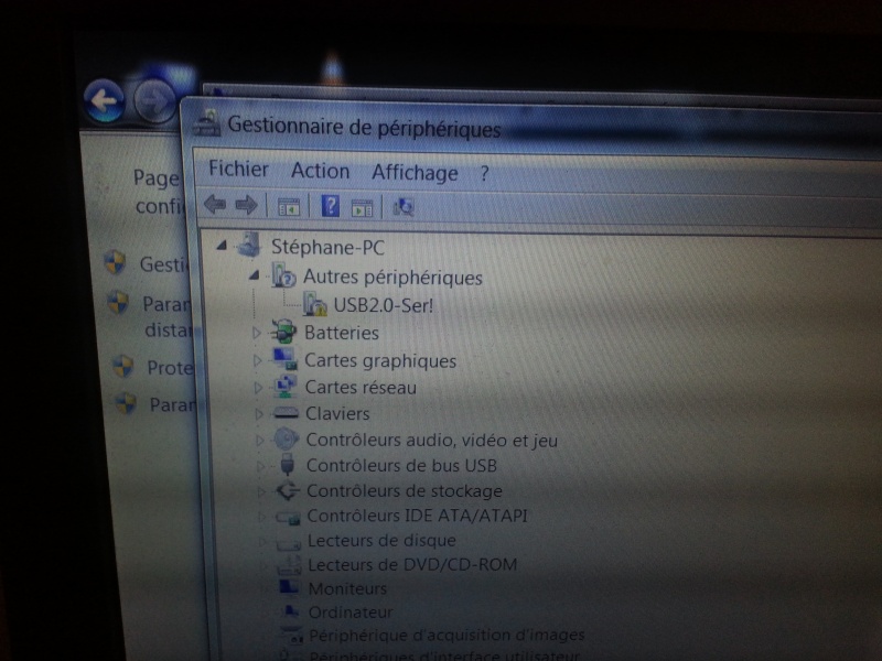 Problème de reconnaissance cable USB ics manager 20141216
