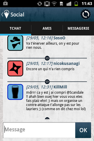 [Android] Bug tchat global, signalement Sc201411
