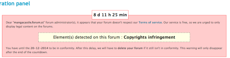 Element(s) detected on this forum : Copyrights infringement Screen10