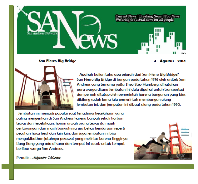 SANews Newspaper || San Fierro Big Bridge Screen10