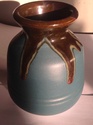 Teal drip vase MA/AM mark 2014-051