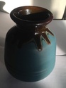 Teal drip vase MA/AM mark 2014-052