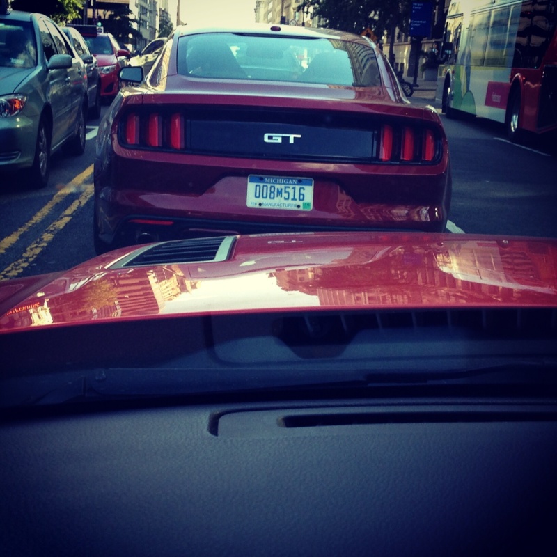 Saw the "First off the assembly line" Mustang 2015 in DC Photo_16