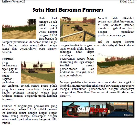 SANews Newspaper || Satu Hari Bersama Farmes Sanews10