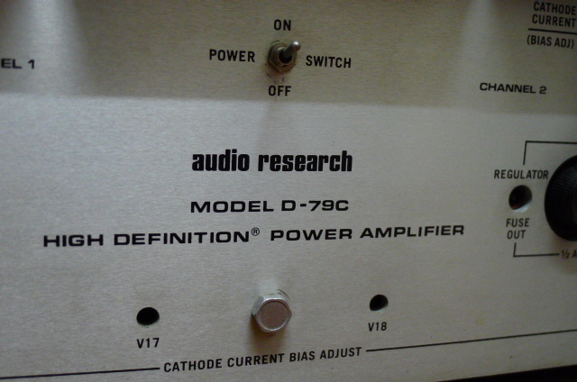 Audio Research D-79C tube stereo power amplifier (Used) SOLD P1090026