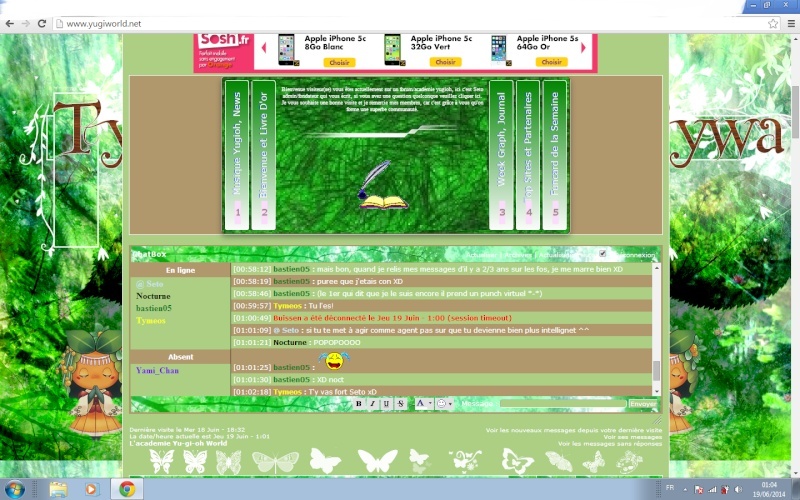 Screen de l'histoire du forum. For_ag10