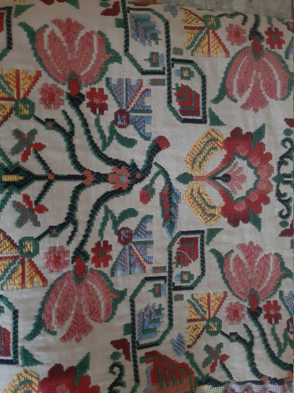 heavy jacquard fabric - eastern European folk art style design 20220711