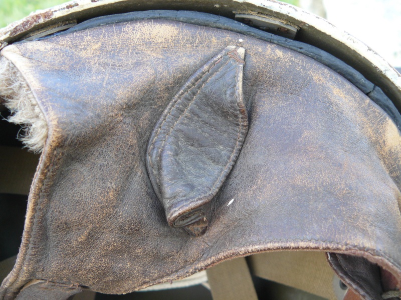 Canadian first pattern fiber Dispatch Rider helmet flashed to the Military Police Pictur36