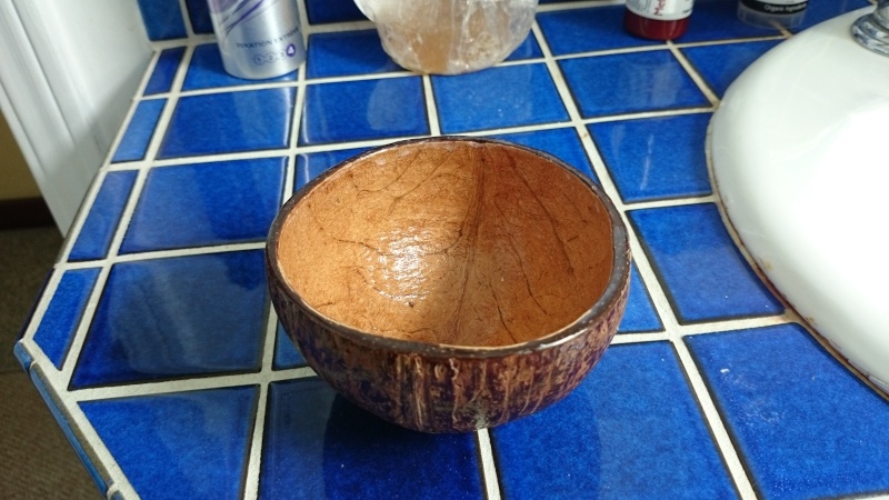 Premier bol fait maison dans une noix de coco! 2014-047