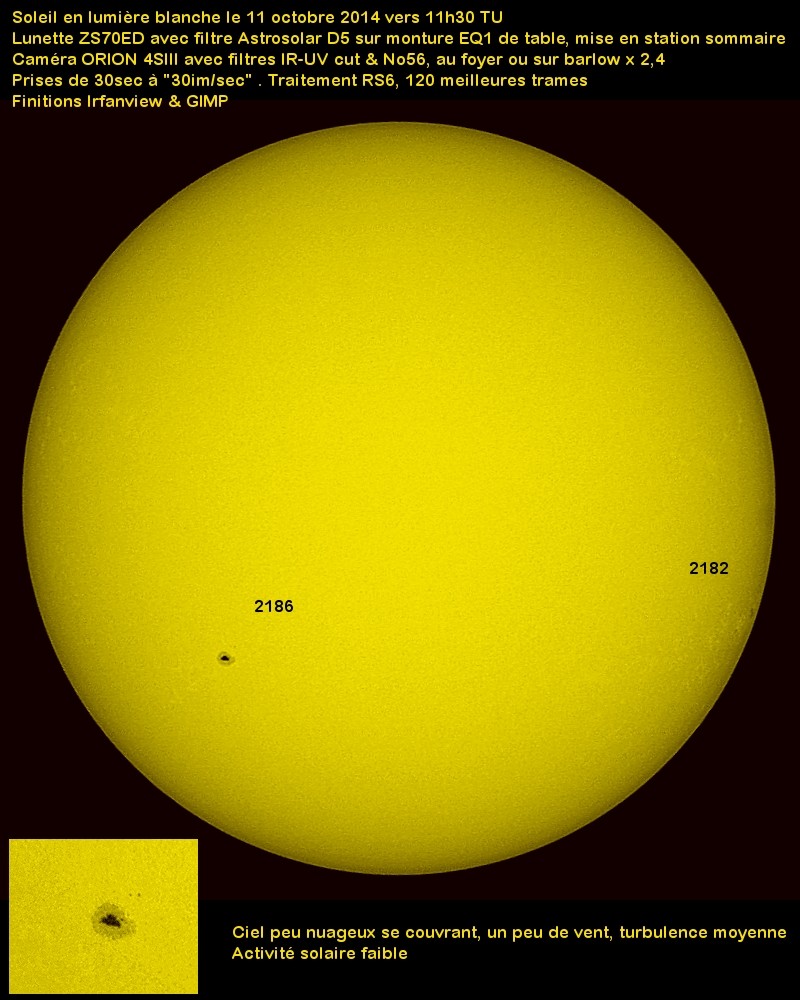 Soleil du 11 octobre Soleil24