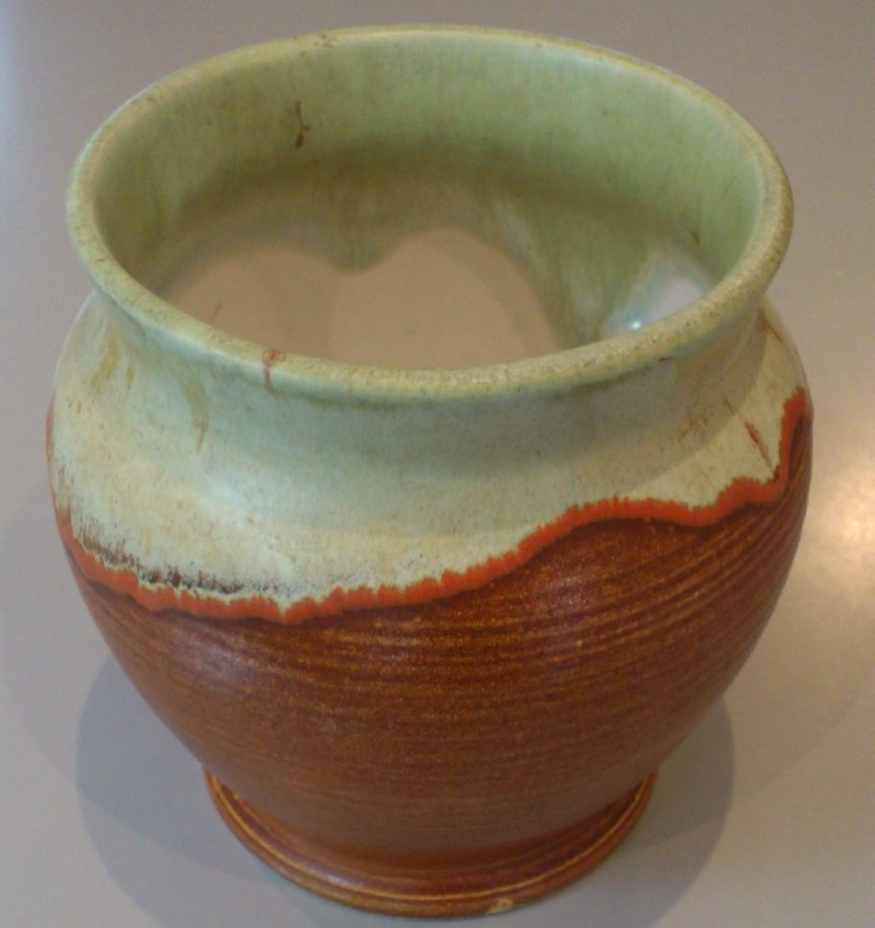 brown - Traditional Pot in Brown,Green, Cream & Orange Dsc_0111