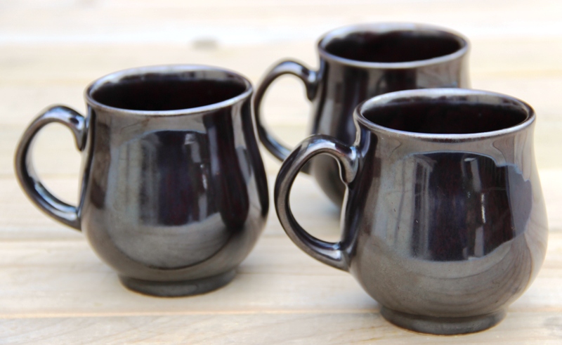 Purple Iridescent Glaze on 1341 Mugs Img_1719