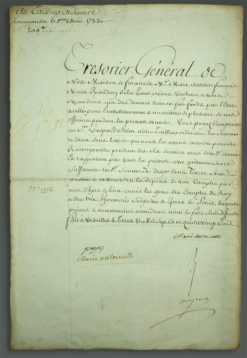 documents signés par la Reine Marie-Antoinette 10017_10