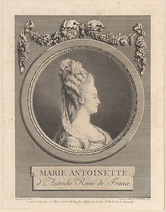 Gravures de Marie-Antoinette d'après des bustes Dp269810