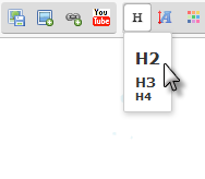 Add header H2 to H4 with the editor! 05-08-14