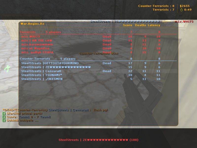 SteelStreets | vs. m1x. ( 29 August 2014 ) [ de_inferno ] { 16 - 14 } De_inf15