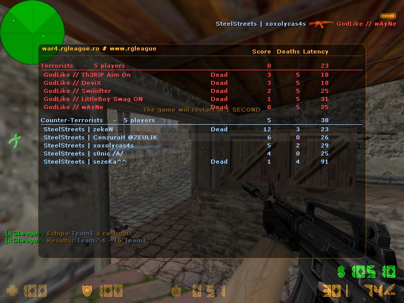 SteelStreets | vs. GodLike // ( 05 August 2014 ) [ de_mirage ] { 16 - 4 } De_mir11