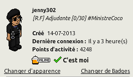 Rapport d'activité [ jenny302 ] 320