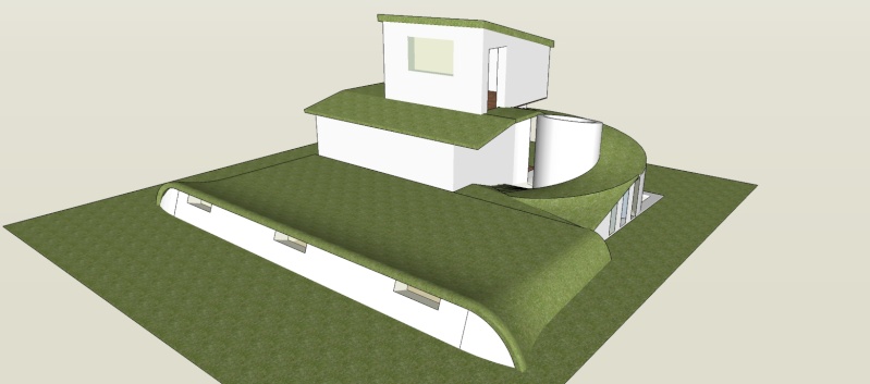 challenge thème : "modélisation et rendu d'une maison atypique" -websigns.fr - sketchup / blender / photoshop / Kerkythea peut etre Maison10