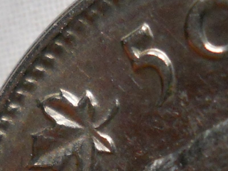 1970 - Coin Détérioré Reine Doublé (Die Deterioration Doubling Queen) 5_cent28