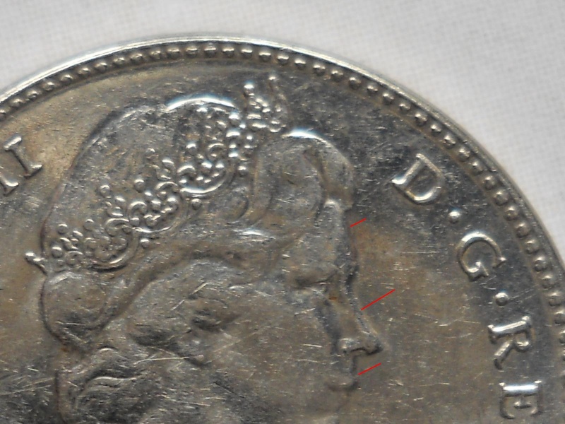 1970 - Coin Détérioré Reine Doublé (Die Deterioration Doubling Queen) 5_cent30