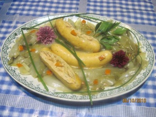 Boudins de saumon aux endives à l'étouffé + photos. Boudin10