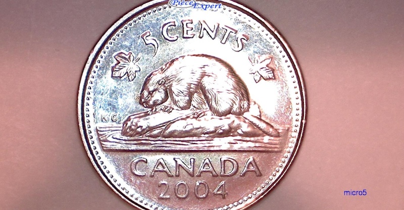 2004P - Coin Obturé, Denticule & Ligne d'eau (Filled Die) 5_cen140