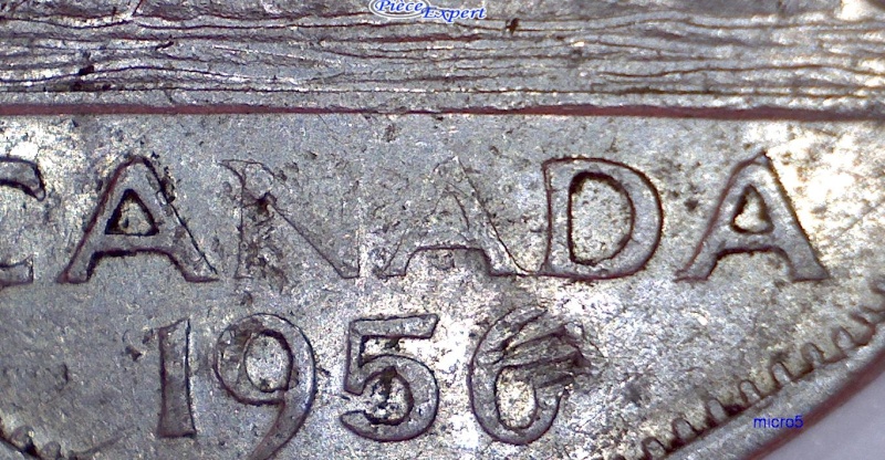 1956 - Coin obturé sur Canada NA 5_cen202