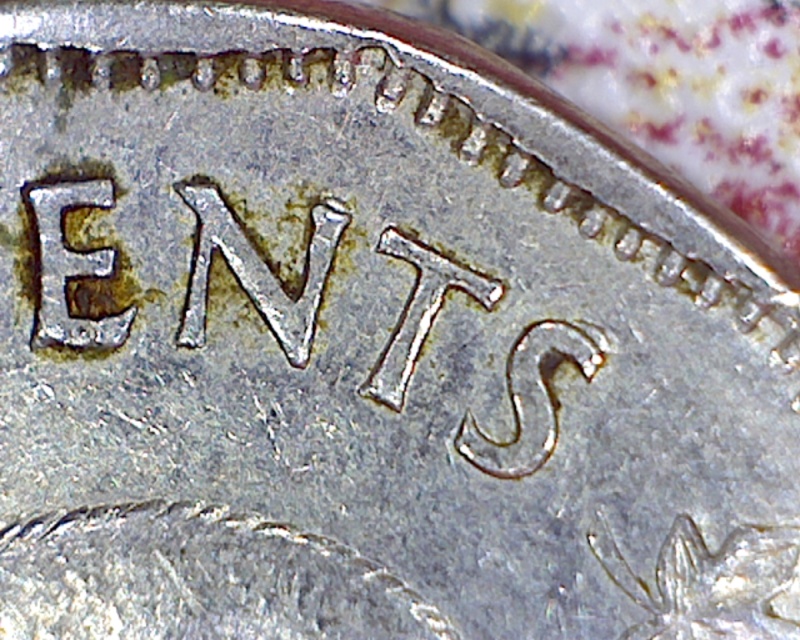 1961 - Éclat de Coin sur le "S" & "N" de CENTS (Die Chip on "S" & "N") 5_cent25