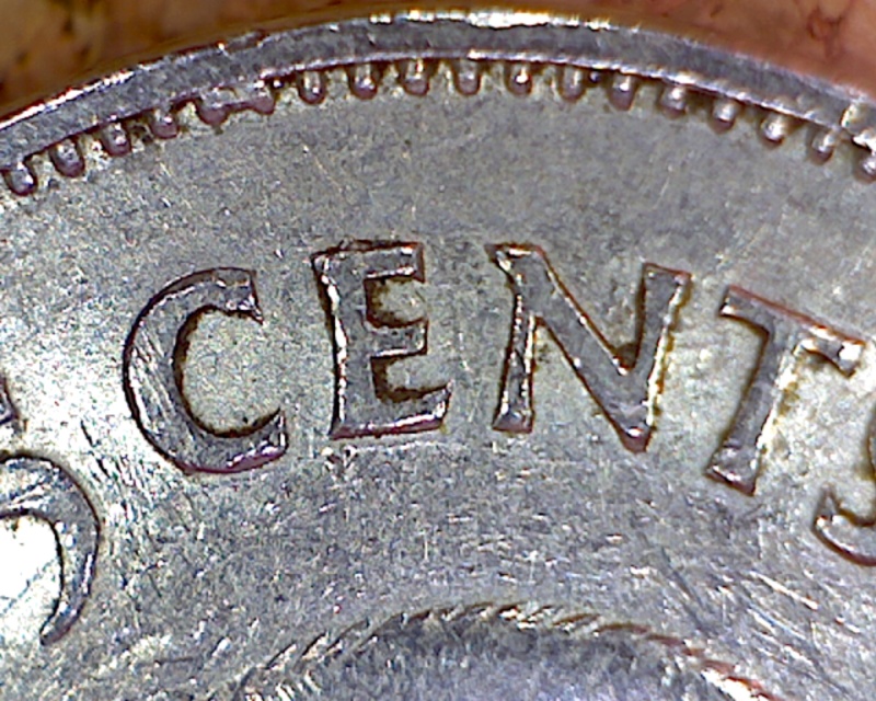 1942 - Éclats de Coin sur le "E" de CENTS & Denticules Liées (Die Chips) 5_cent34