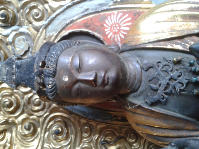 Statue Bois Dorée De Bouddha Japon 2014-111
