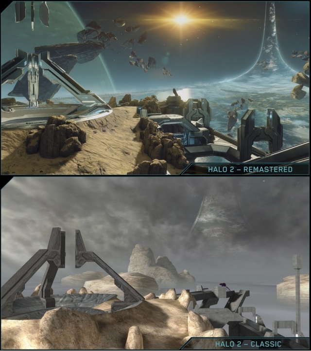 Imagens de Halo 2 na versão para Xbox contra a versão para Xbox One 1027x-13