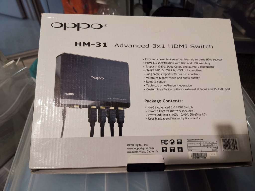 Oppo HM-31 3 x 1 HDMI switch (Sold) Img_2037