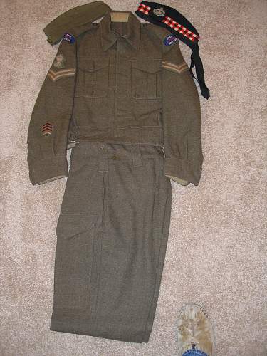 Grandfather's WWII Canadian Uniform "The Essex Regiment (Tank)" P6070213