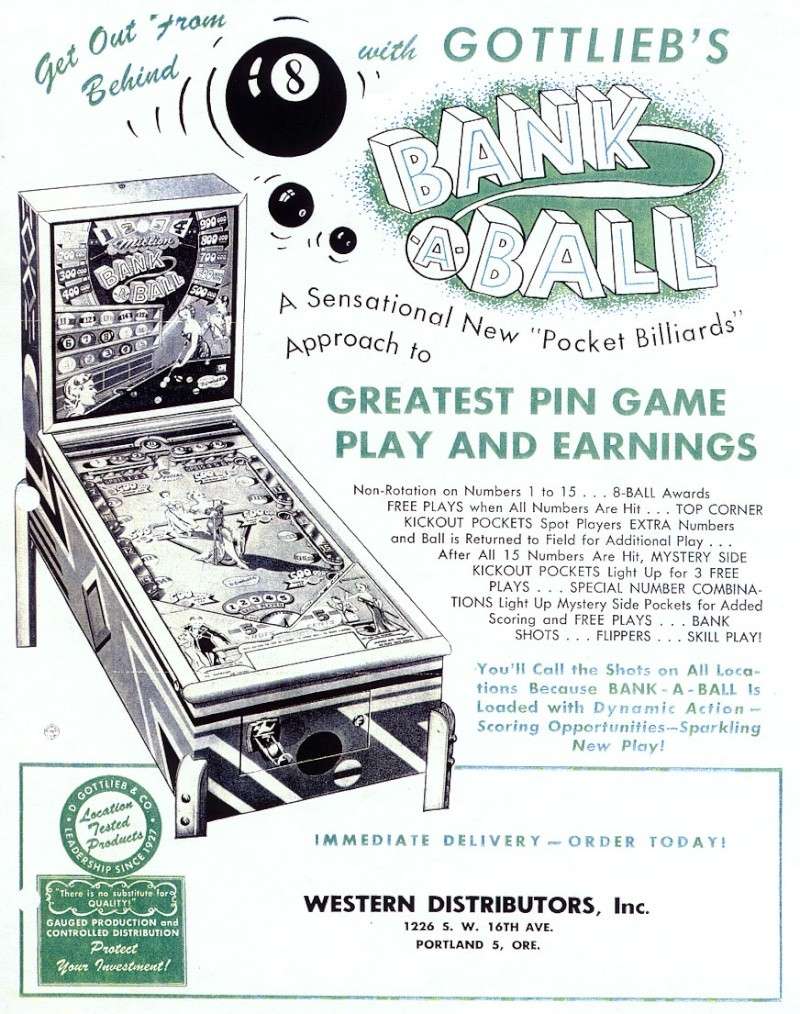 BANK A BALL - Flipper Mécanique de mai 1950 - 1 joueur 171f110