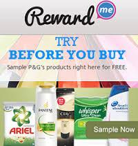 Free MultiSamples of P&G products from RewardMe – Register for FREE 2510