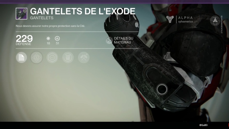 Armures Titans de Destiny (Helmets/Casque/Armor/Armor list/Bracelet/Cape/Ceinture/Armurerie) Gantel13