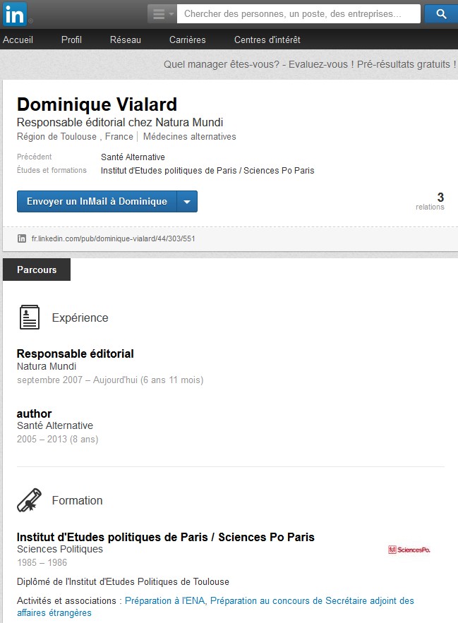 Profil de Dominique Vialard, journaliste, 30 juillet 2014