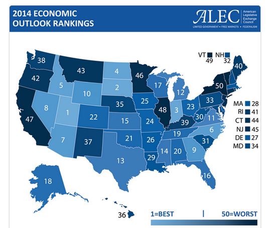 States Economic Rankings Alec-m10