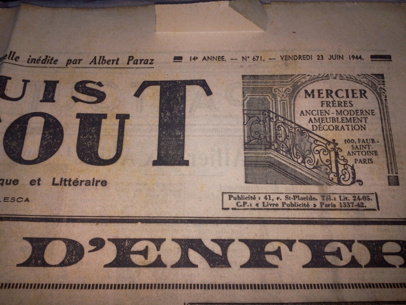 Petite brocante matinale et des journaux 1916 et 1944 Photo106