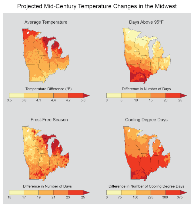 Most of the country is getting hotter Mw_tem10