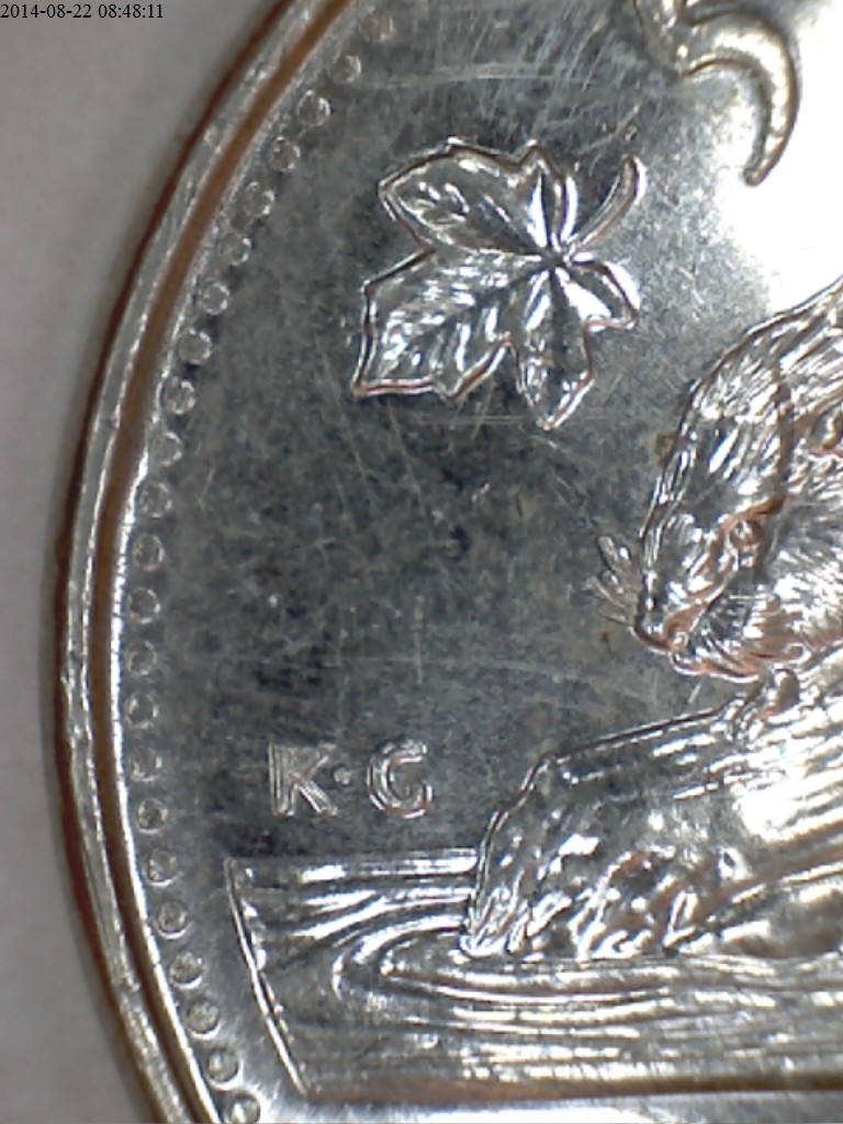 2007 - Éclat de Coin, "K" de K.G (Die Chip in "k") 125