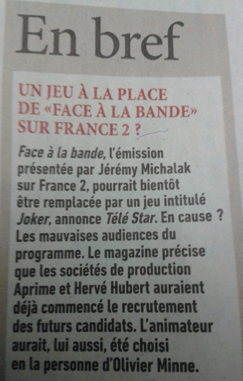 Face à la bande - France 2 - Page 21 20141010