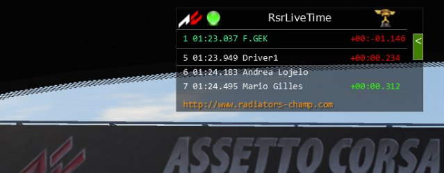 AC : RSR Live Timing  Timthu10