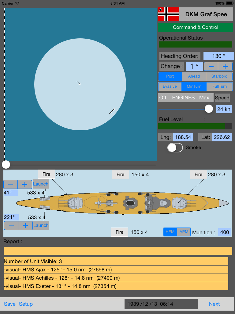 Simulation Navale 2eme GM pour IPad Ios_si11