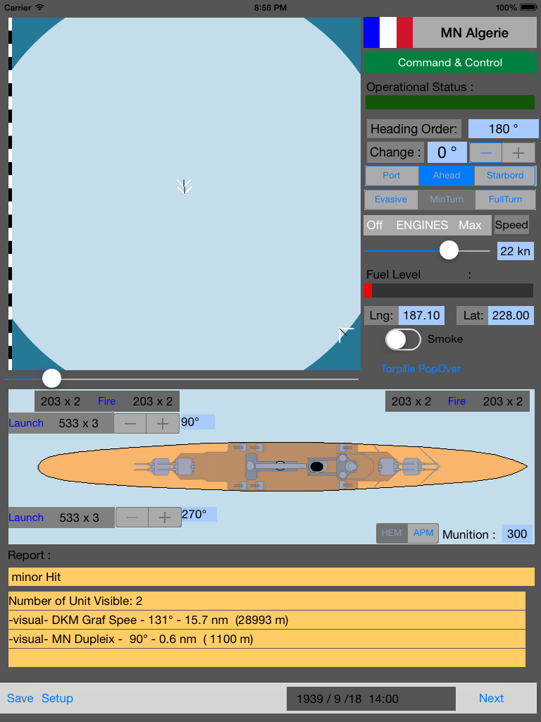 Simulation Navale 2eme GM pour IPad Ios_si14