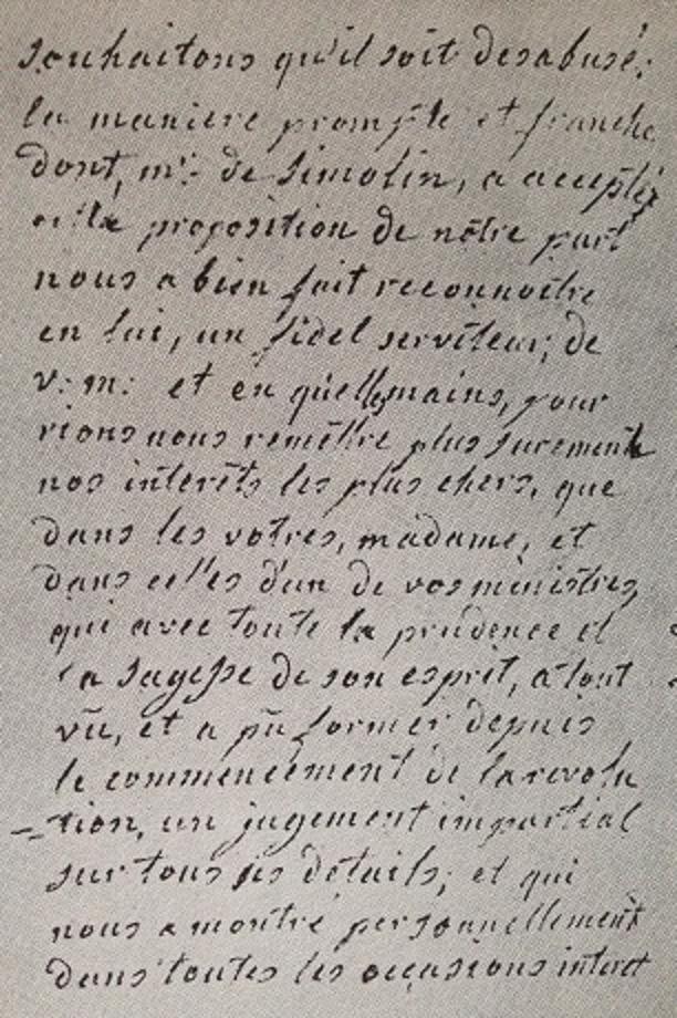 Lettre de Marie-Antoinette à Catherine de Russie Cat210
